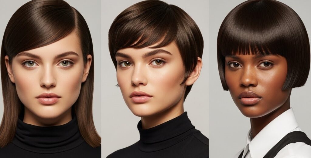 A Complete Guide to the Column Cut Trend Column Cut hairstyles on oval, round, and square face shapes