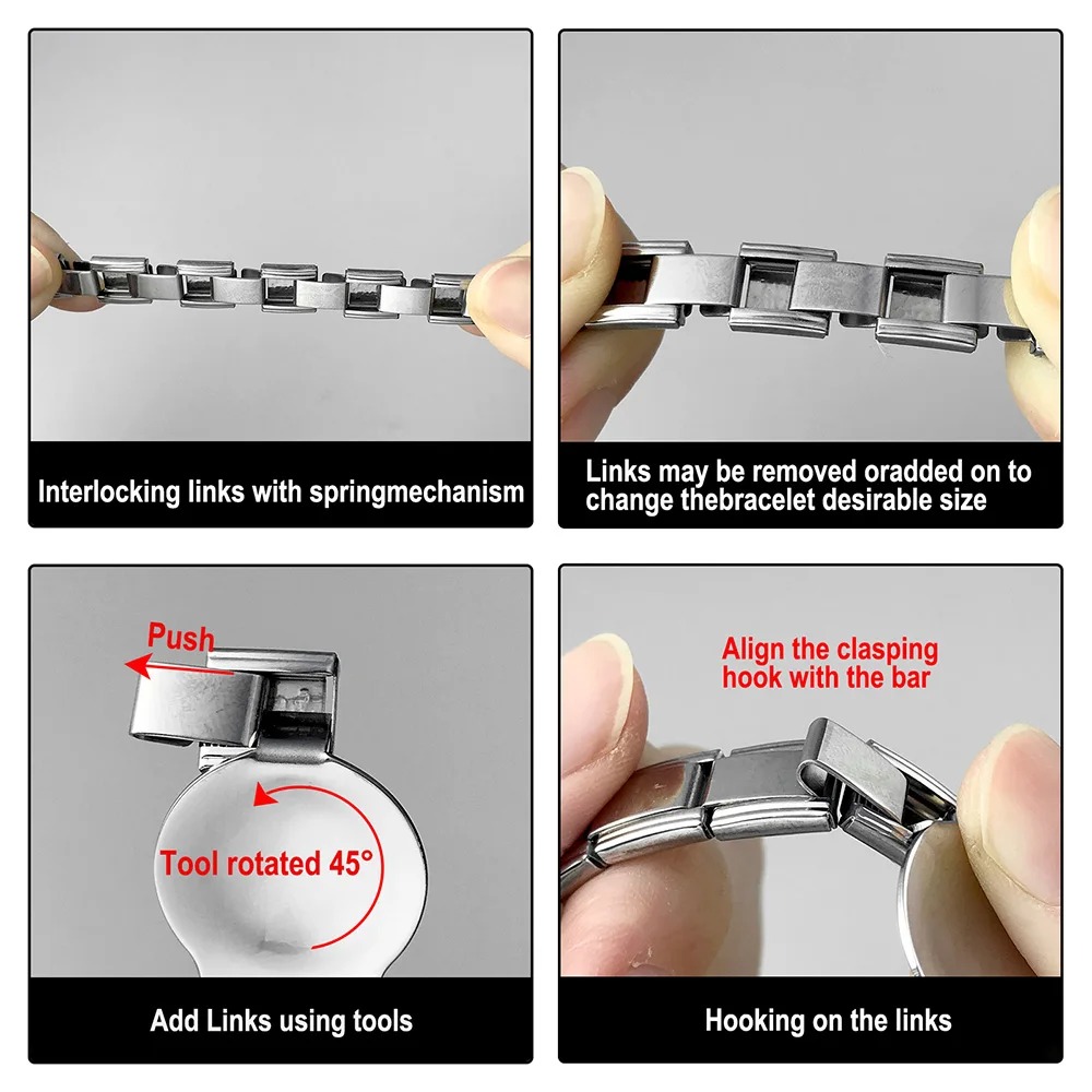 italian charm bracelet 9mm – stainless steel diy modular chain, customizable & universal gift