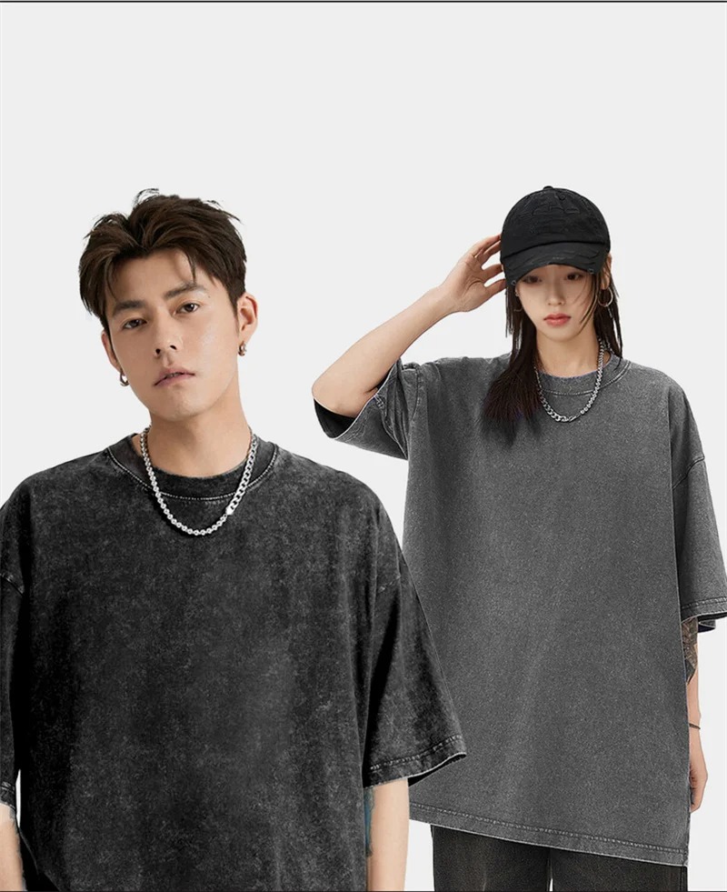 Men’s Vintage Washed Cotton T-Shirt – 230G Heavyweight Casual Short Sleeve Tee (Oversized) men’s vintage washed cotton t shirt – 230g heavyweight casual short sleeve tee (oversized)