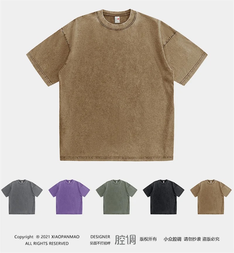 Men’s Vintage Washed Cotton T-Shirt – 230G Heavyweight Casual Short Sleeve Tee (Oversized) men’s vintage washed cotton t shirt – 230g heavyweight casual short sleeve tee (oversized)
