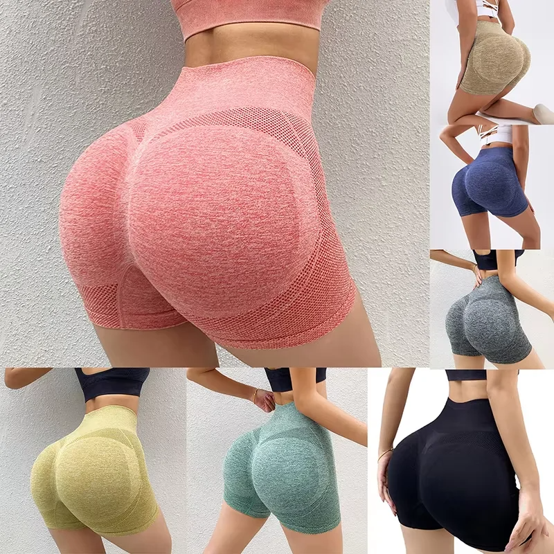 Women High Waist Workout Shorts Butt Lifting Tummy Control Ruched Booty Smile Yoga Short Pant women high waist workout shorts butt lifting tummy control ruched booty smile yoga short pant