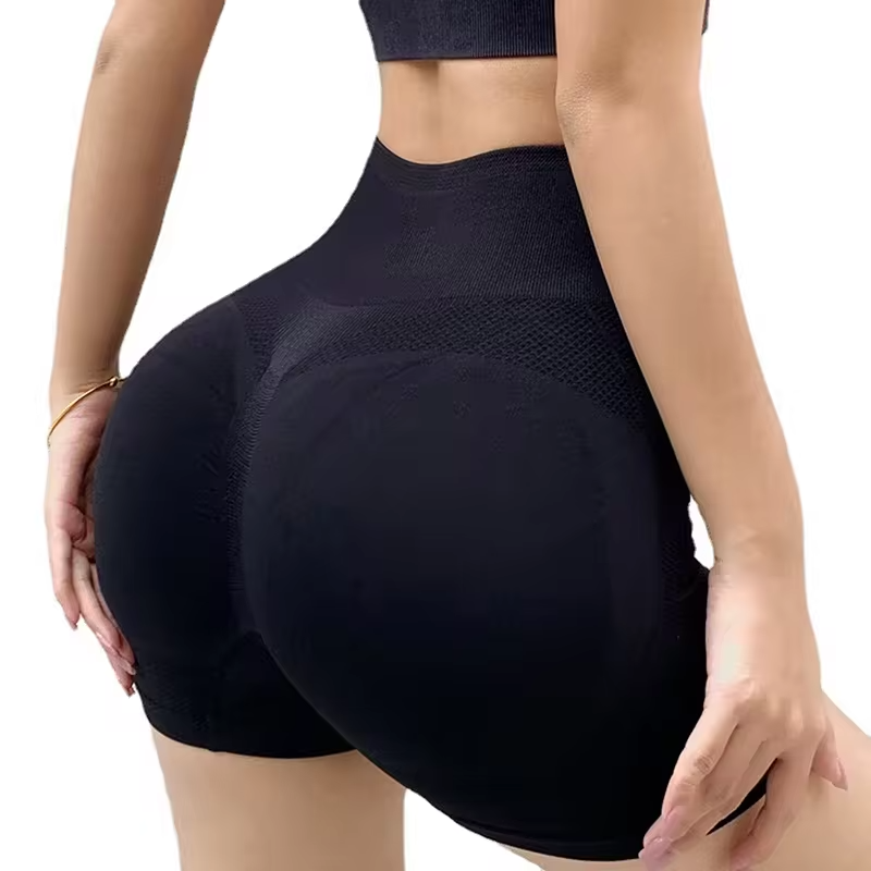 Women High Waist Workout Shorts Butt Lifting Tummy Control Ruched Booty Smile Yoga Short Pant blue denim shorts